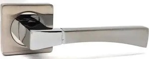 Ручка дверная KEDR R06 06-130 SN CP ( сатин / хром )